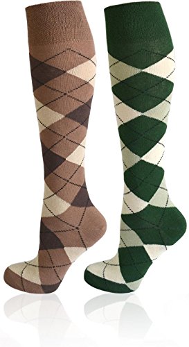 normani 2 Paar Reitsocken mit karo Design -...