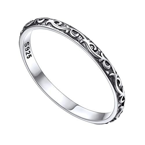 FOCALOOK 925 Silber Ehering Versprechen Ring für...