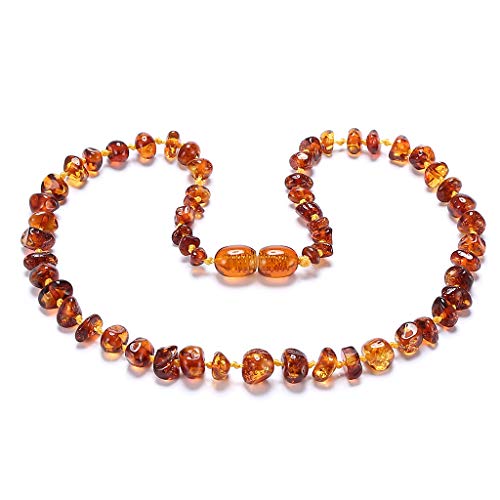 ZHAOXIA Bernsteinkette (Cognac) – 100% Echter...