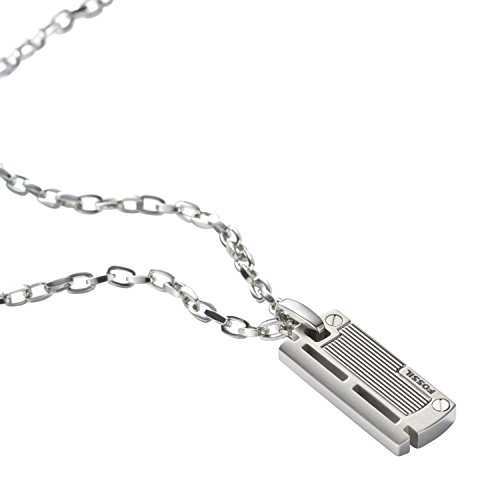 Fossil Herren Halskette mit silberfarbenem...