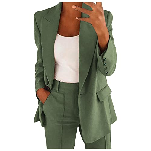 Damen Blazer Einfarbig Business Jacke Büro Office...
