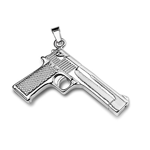 Paula & Fritz® Herren Ketten-Anhänger Pistole...