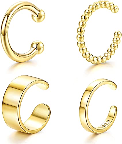 ORAZIO 4PCS 925 Sterling Silber Ohr Manschette...