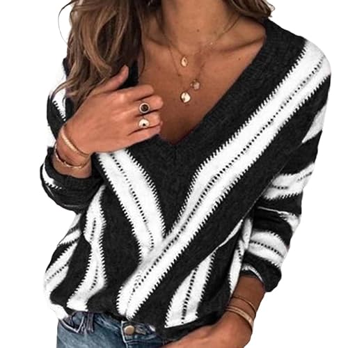 COSKTIARL Damen-Strickpullover – Lässiger...