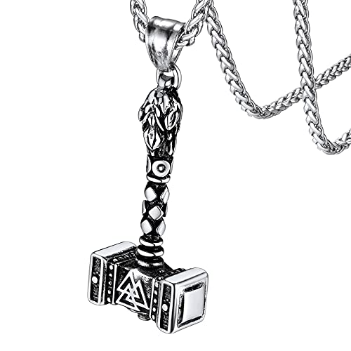 FaithHeart Herren Thors Hammer Anhänger Halskette...