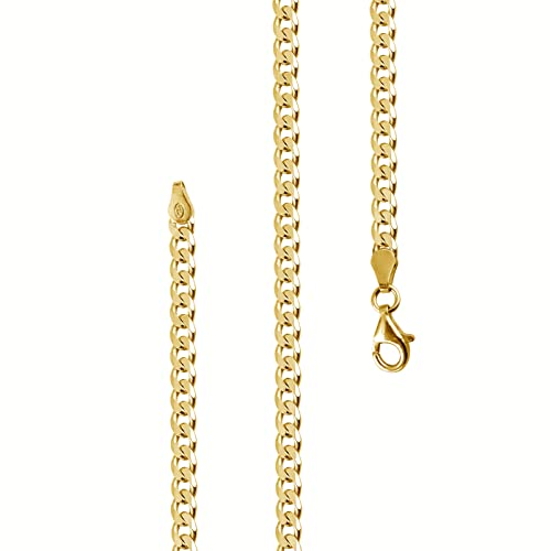 Lijoh Panzerkette 24k vergoldet Herren, Gold-Kette...