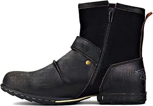 OSSTONE Herren leder chukkastiefel Worker biker...