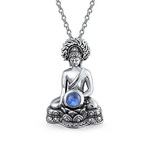 Bling Jewelry Regenbogen Mondstein Amulett Thai...