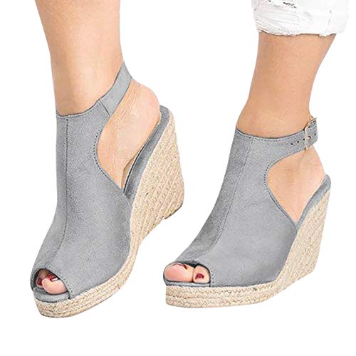 Damen Sandalen Bequem Flach Sandaletten Mit Absatz...