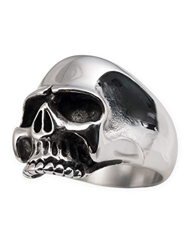 Fly Style Totenkopf Ring aus 316L Edelstahl -...