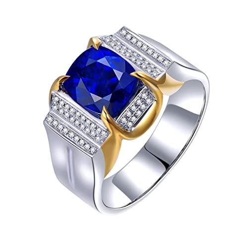 AmDxD Ring Für Herren Schmuck aus Weißgold 18K...