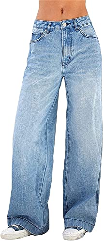 CRMY Damen Y2k Mode Loose Straight Jeans Jeanshose...