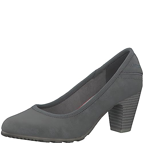 s.Oliver Damen Pumps Elegant Blockabsatz Grau...