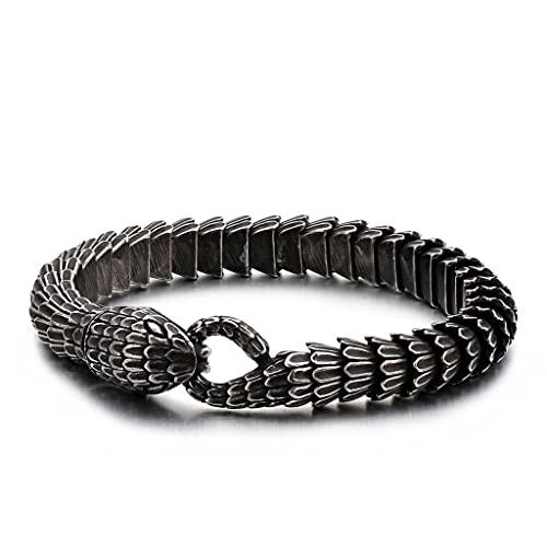 DFBFMO Viking Herrenarmband Schlange Jormungandr,...