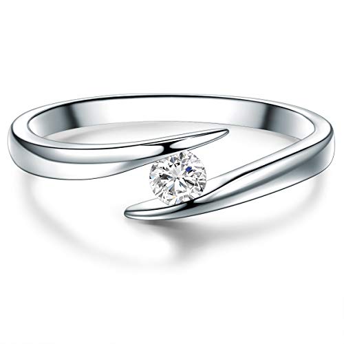 Trilani Damen Ring aus 925/- Sterling Silber mit...