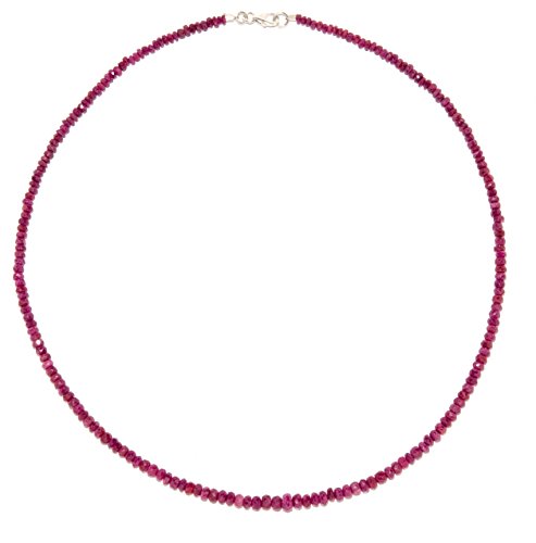 Rubin Schmuck (Halskette) Rubin Kette Rubin Linsen...