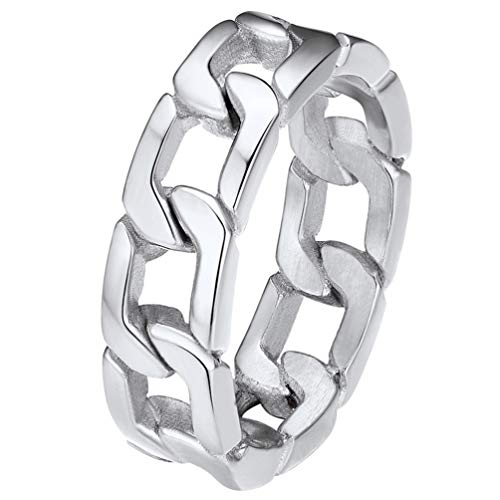 PROSTEEL Herren Ring Cuban Link Bandring Größe...