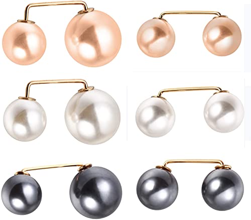 Faux Pearl Brosche Pin Set,6 Stück Perlen Brosche...