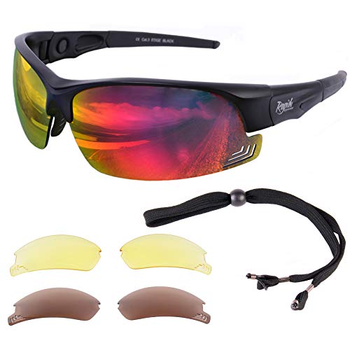 Rapid Eyewear Edge Schwarz Sport Sonnenbrille mit...