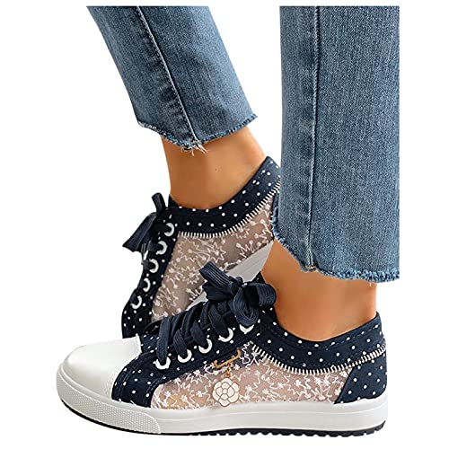 BIBOKAOKE Freizeitschuhe Damen Bestickte Sneaker...