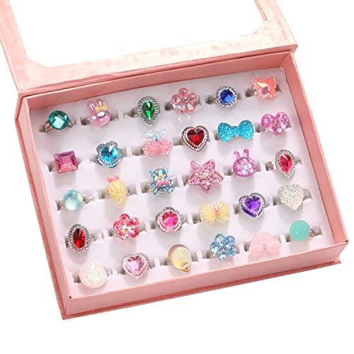 PinkSheep Juwelenringe für kleine Mädchen in der...