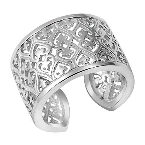 MATERIA Schmuck 925 Silber Ring breit Stern -...