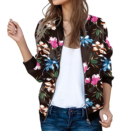 Shirtjacke Damen Jacke Damen Sommer Bomberjacke...
