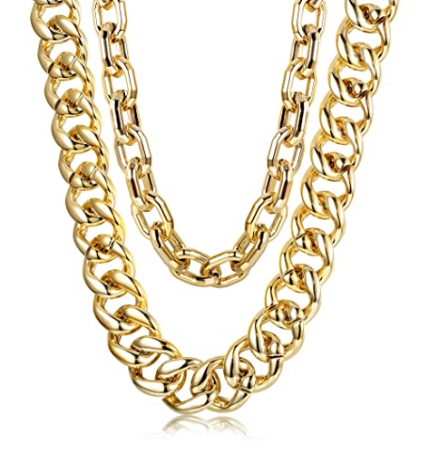 YADOCA 2 Stück Gold Halskette für Männer Big...