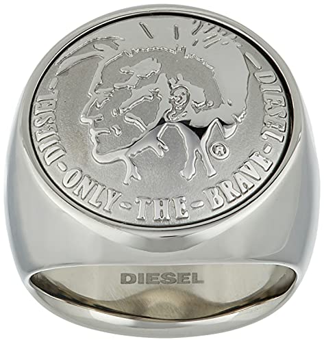 Diesel Herren-Ring Edelstahl BASIC Metallic Gr. 56...