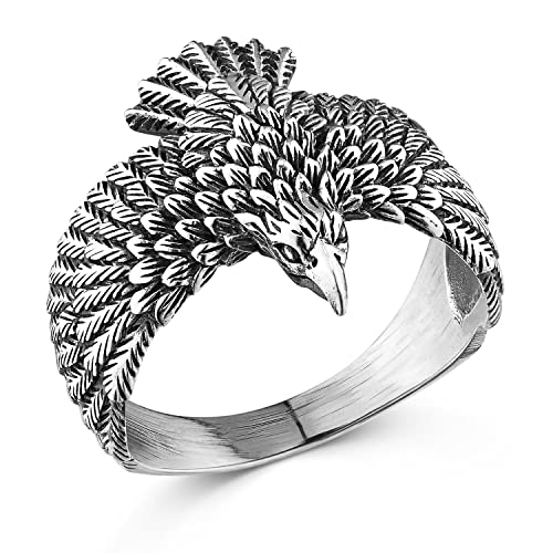 Materia Adler Ring Herren 925 Silber Siegelring...