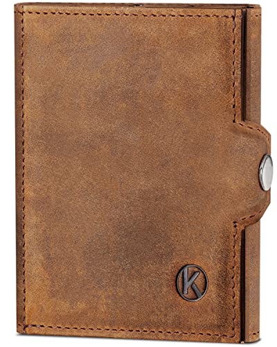 KORUTA® Slim Wallet mit Münzfach & RFID Schutz -...