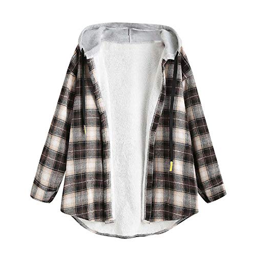 DondPO Hemdjacke Damen Herbst Knopf Lang Festliche...