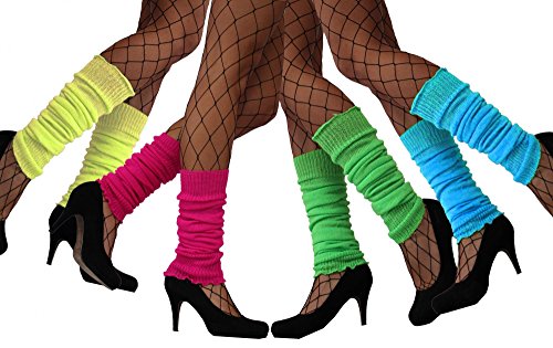 Sexy 80er Jahre Neon Stulpen für Damen - Tolles...