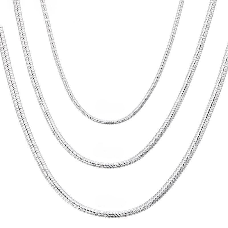 Gicko Schlangenkette Silber 925 - Stärke in 1,2,3...