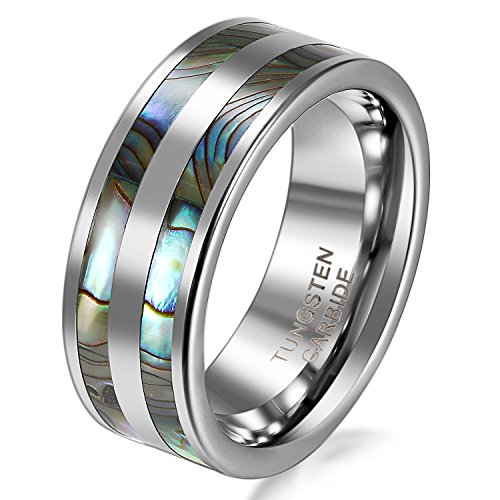 JewelryWe Schmuck 8mm Breite Wolframcarbid...