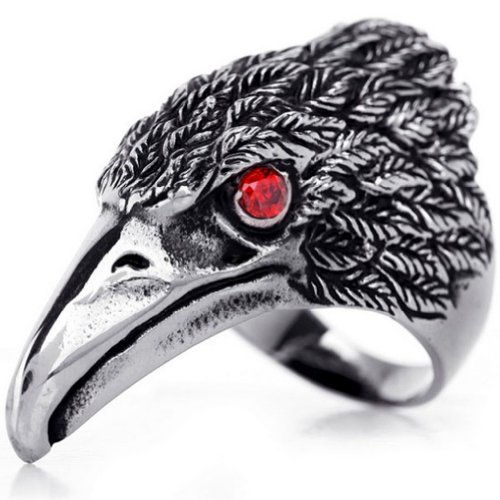 JewelryWe Schmuck Biker Herren-Ring, Edelstahl,...