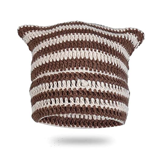 LEJAHAO Y2K Cat Beanie Mütze Damen Winter Hat...