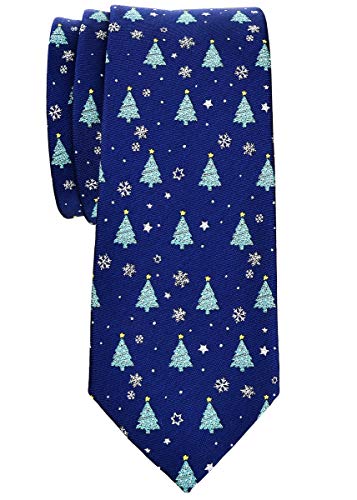 Retreez Schmale Krawatte mit Weihnachtsbaum- und...