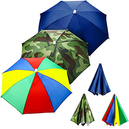 3 Stück Regenbogen Regenschirm Hüte Camouflage...