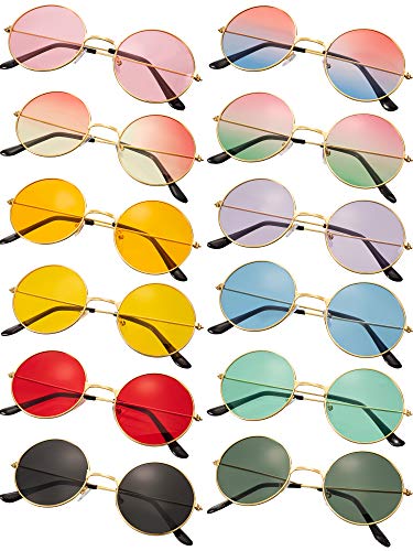 12 Paare Runde Sonnenbrille Retro 60er Jahre Stil...