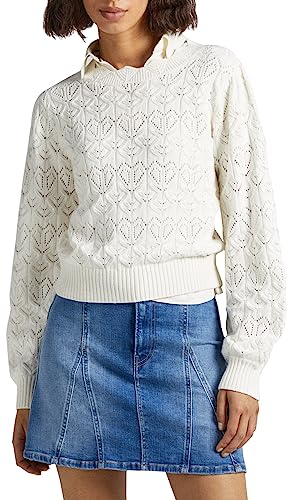 Pepe Jeans Damen Damara Pullover Sweater, White...