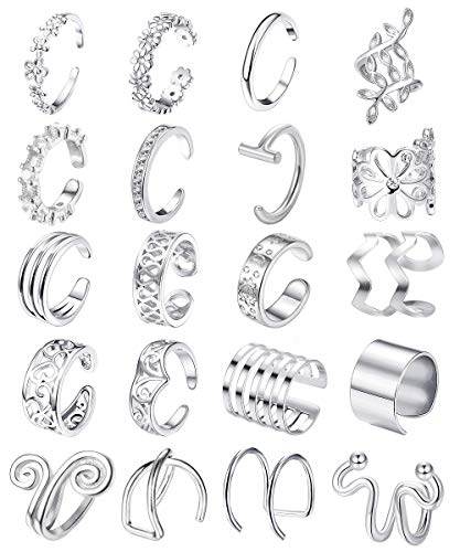 Diamday 20pcs Ear Cuff Damen Herren Falsches...