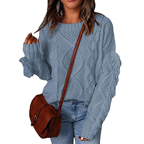 Damen-Strickware, Rundhalsausschnitt, bequem und...