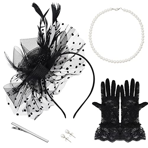 Fascinators Hut Blume Mesh Federn Clip Kopfschmuck...