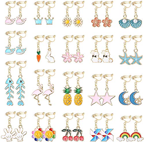 LOLIAS 20 Paare Ohrclips Ohrringe Set für...