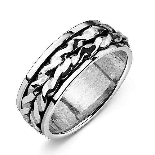 Materia Männer Ring Silber 925 breit - Silberring...