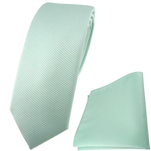 TigerTie schmale Designer Krawatte Einstecktuch in...