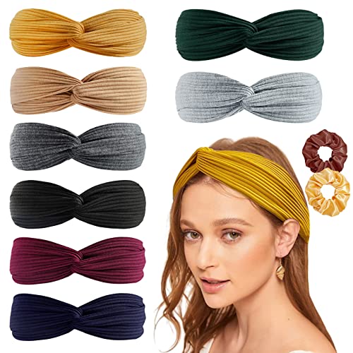 Kavya 8 Pcs Haarband Damen, Elastische Stirnband...