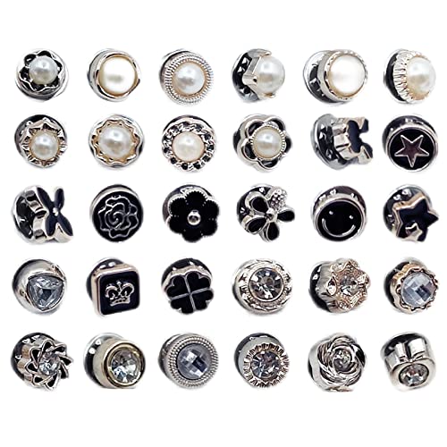 30 STÜCKE Sicherheit Brosche Knöpfe, DIY Strass...