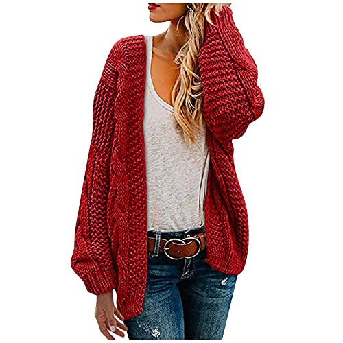 Strickwaren Lose Solid Coat Grob Cardigan Casual...